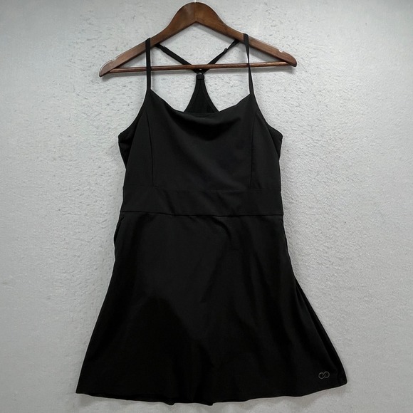 Calia Dresses & Skirts - CALIA Athletic Tennis Dress Women S 15x28.5 Black Racerback Sleeveless Stretch